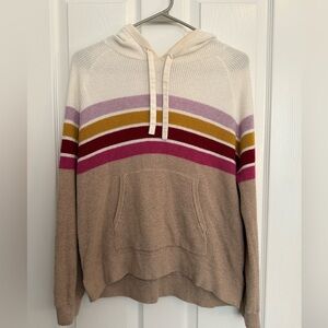 Faherty-THROWBACK ORGANIC COTTON & CASHMERE SWEATER HOODIE Women’s size Small